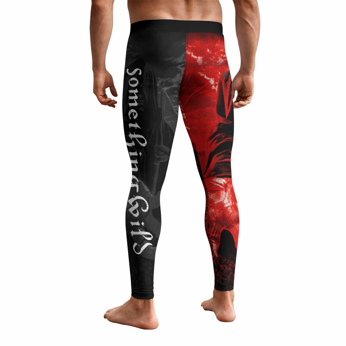 Children of Bodom Something Wild Men's Leggings - back view mockup