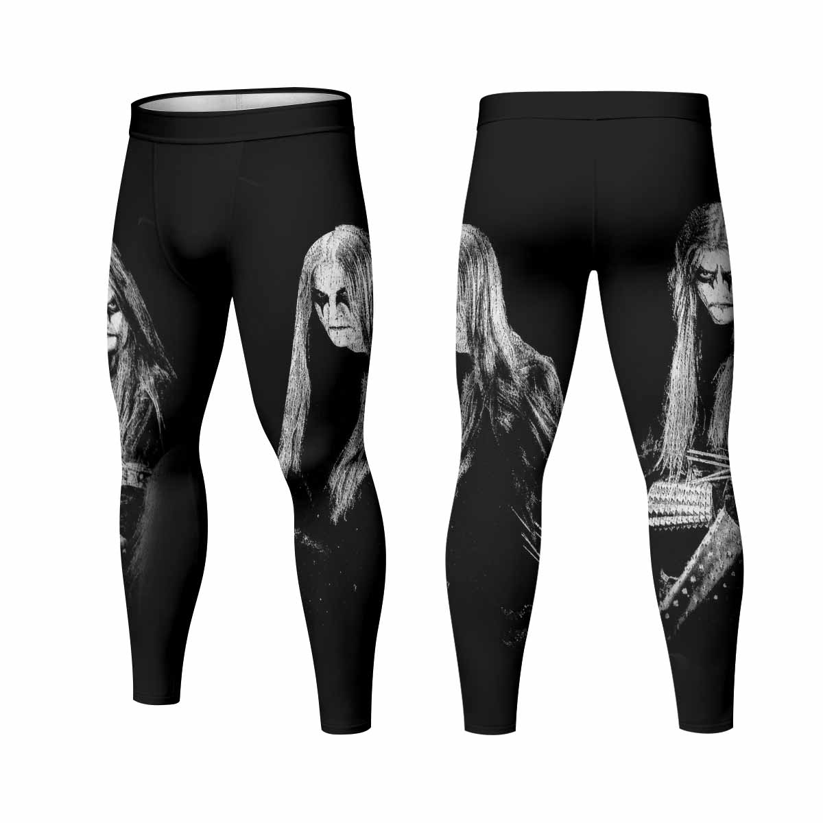 Immortal Pure Holocaust Men's Leggings - front and back view