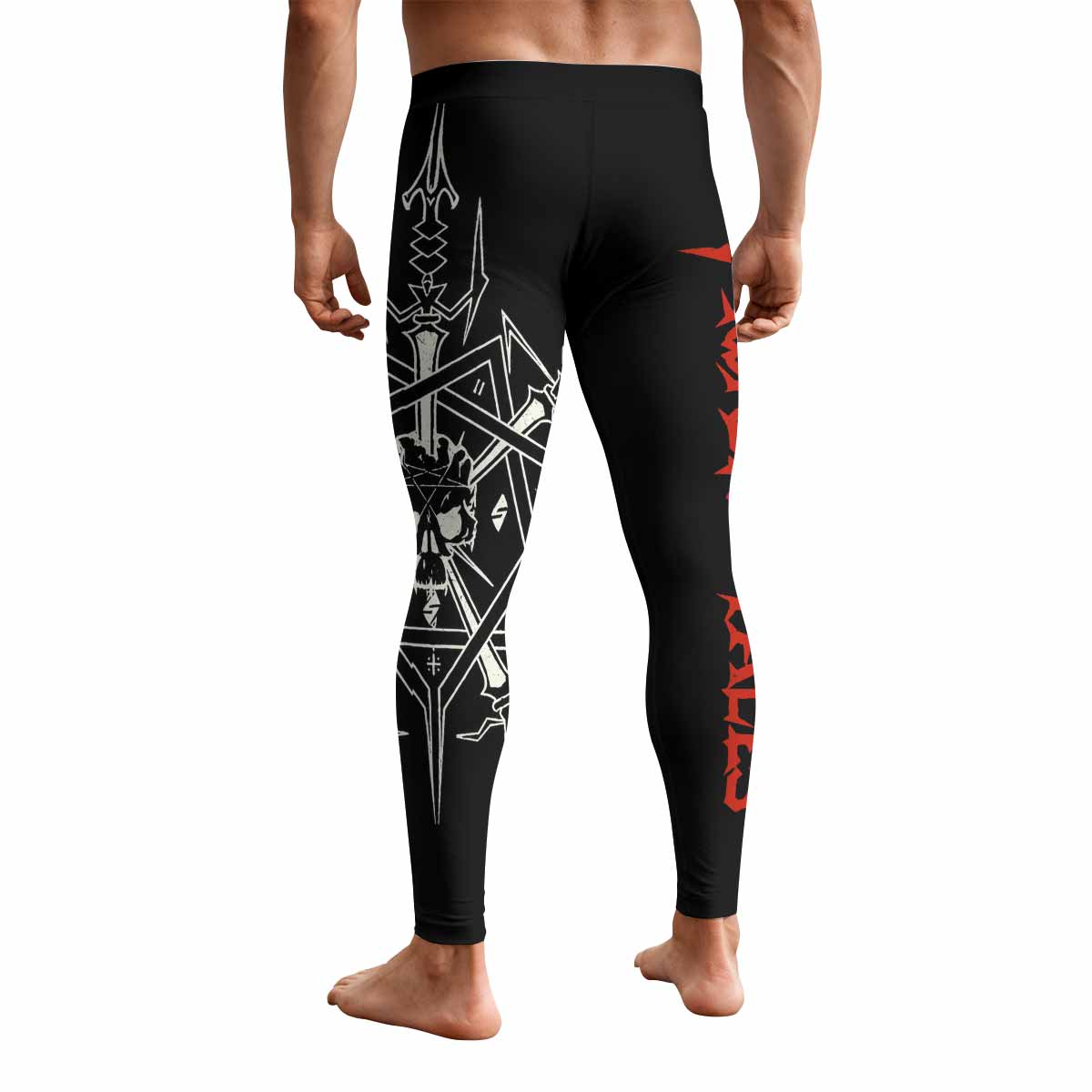 Celtic Frost Morbid Tales Sigil Men's Leggings - back view mockup