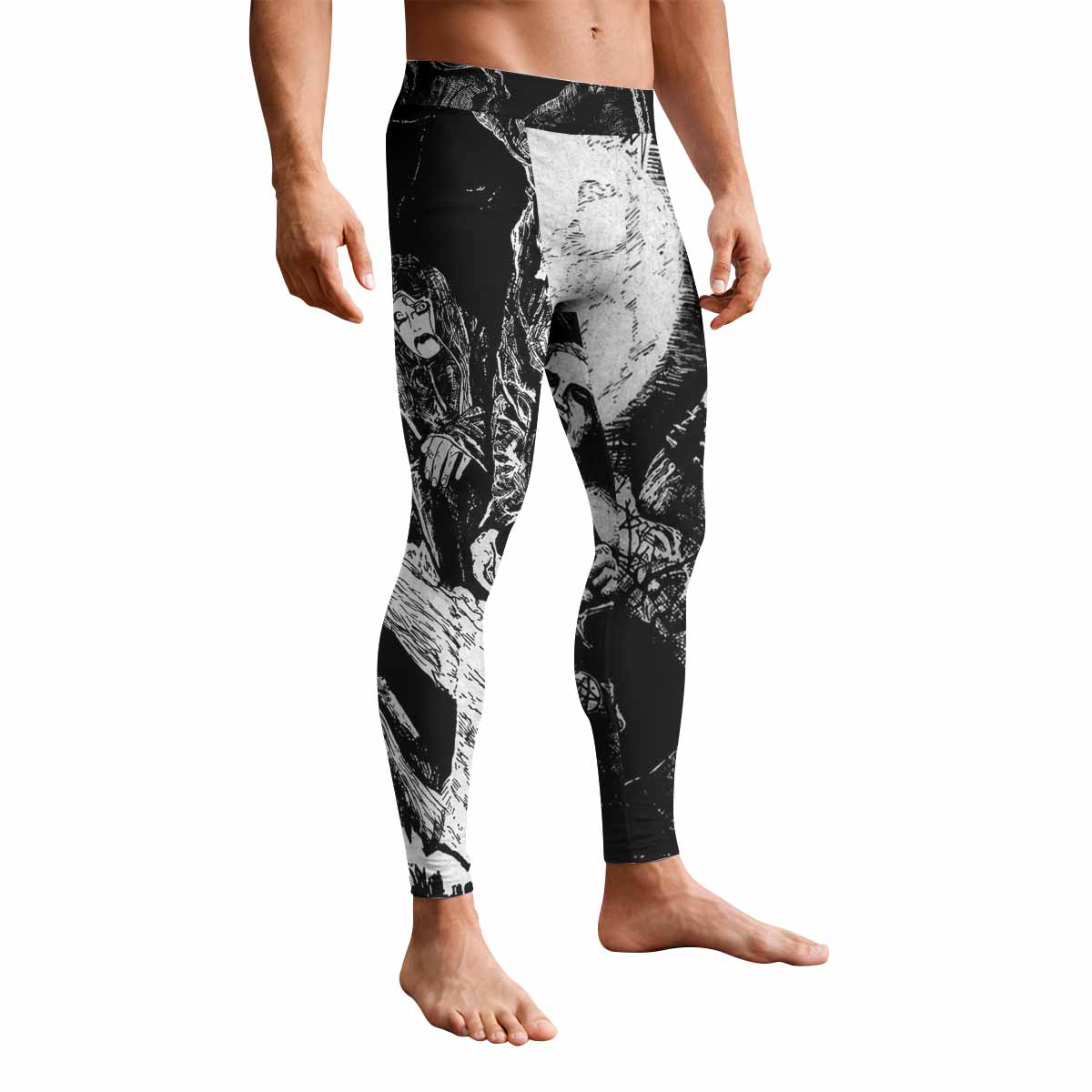 Graveland Carpathian Wolves Men's Leggings - front view mockup