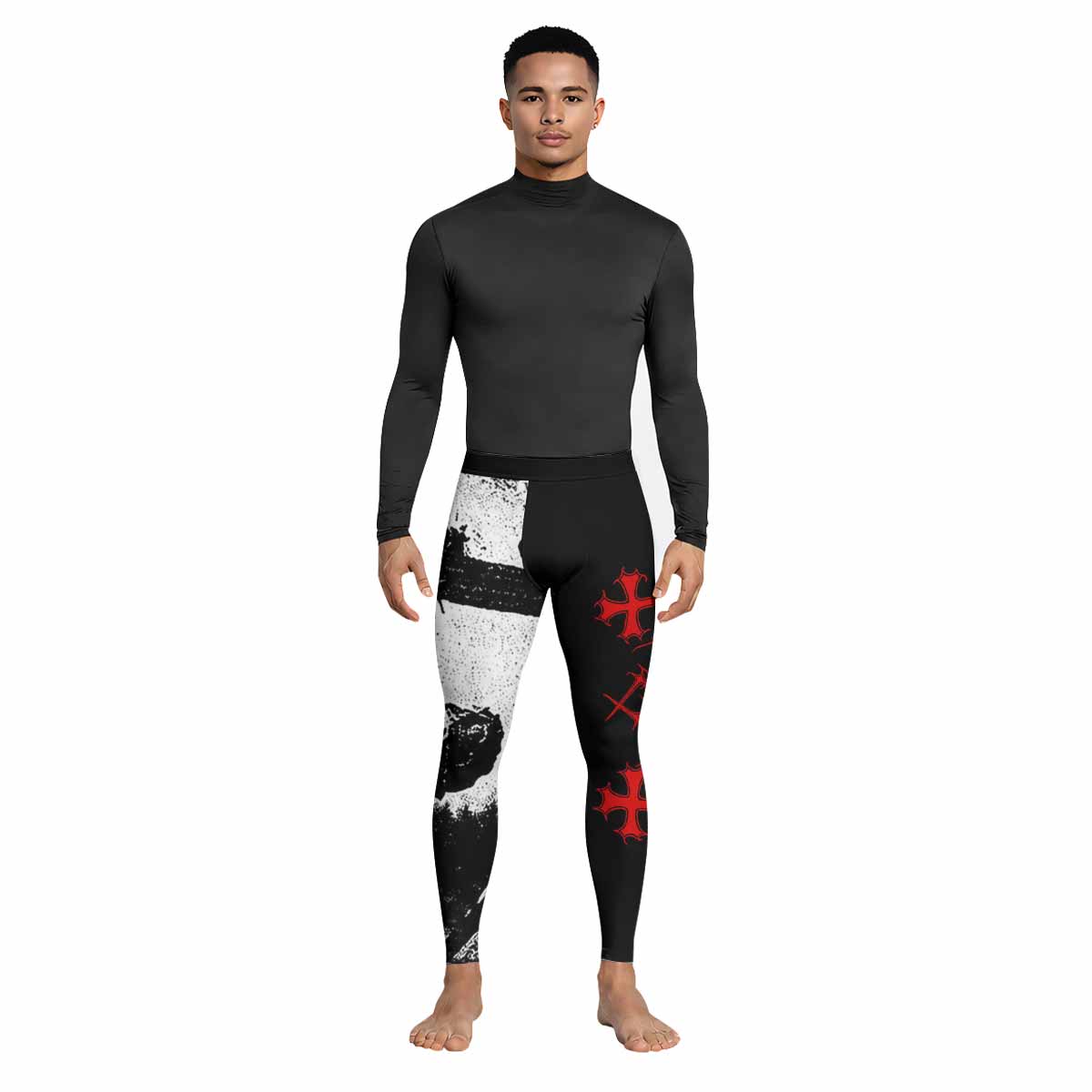 Mayhem Deathcrush No Fun No Core No Mosh No Trends Men's Leggings - lifestyle view