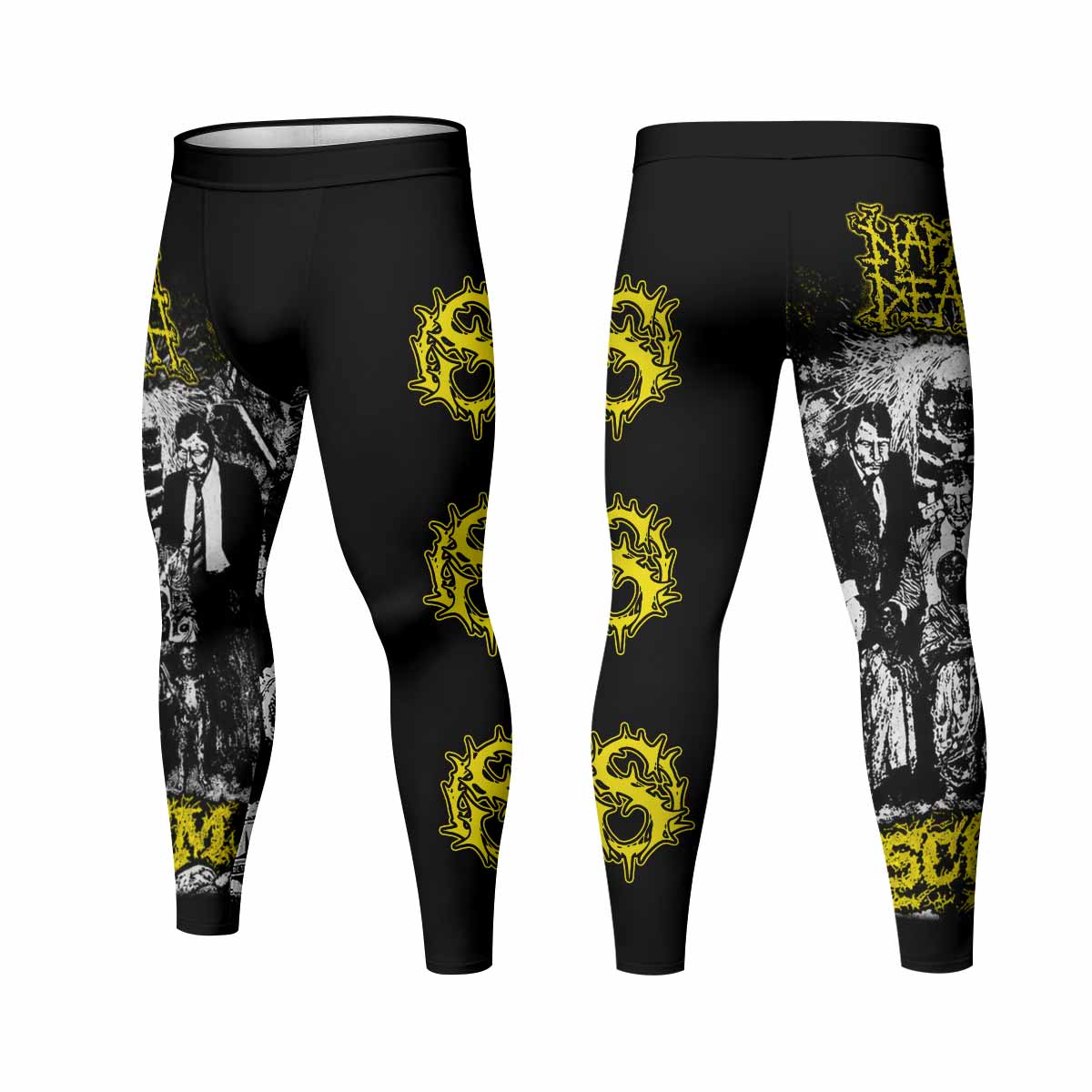 Napalm Death Scum Men's Leggings - front and back view
