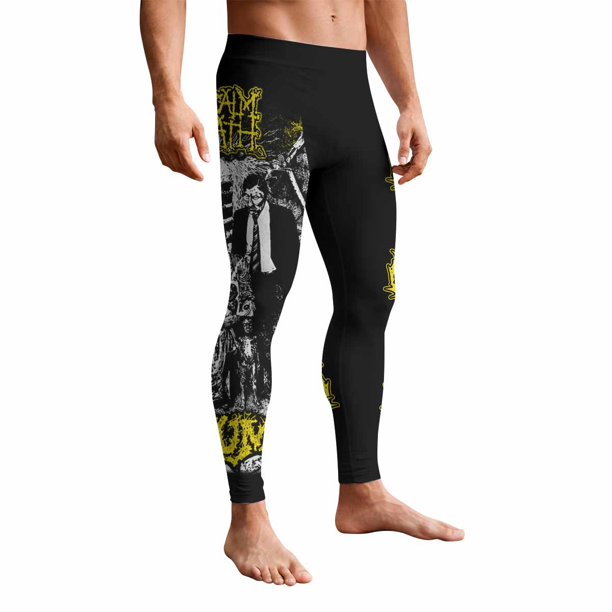 Napalm Death Scum Men's Leggings - front view mockup
