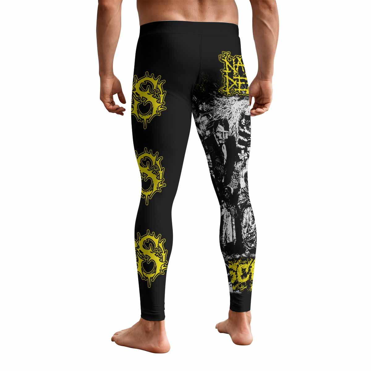 Napalm Death Scum Men's Leggings - back view mockup