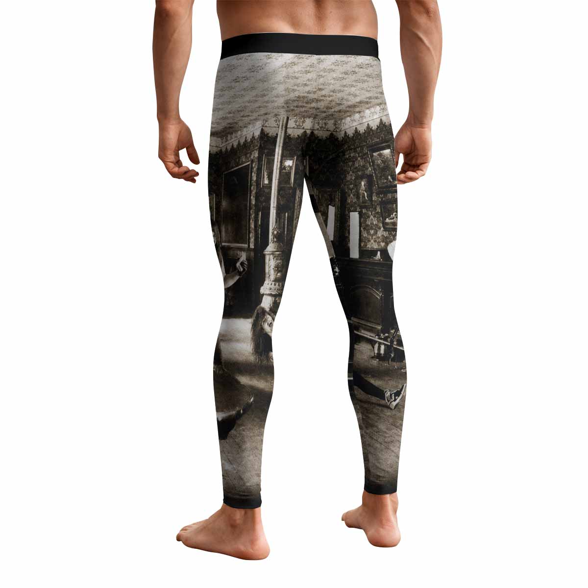 Cowboys from Hell Pantera Men's Leggings - back view mockup
