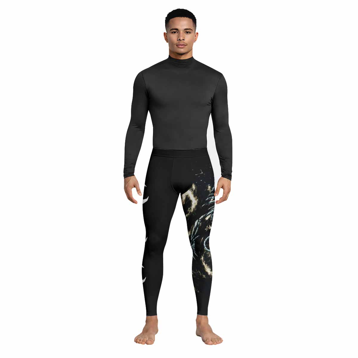 Leviathan A Silhouette in Splinters Men's Leggings - lifestyle view