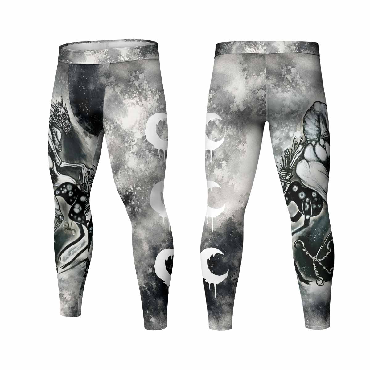 Leviathan Tentacles of Whorror Men's Leggings - front and back view