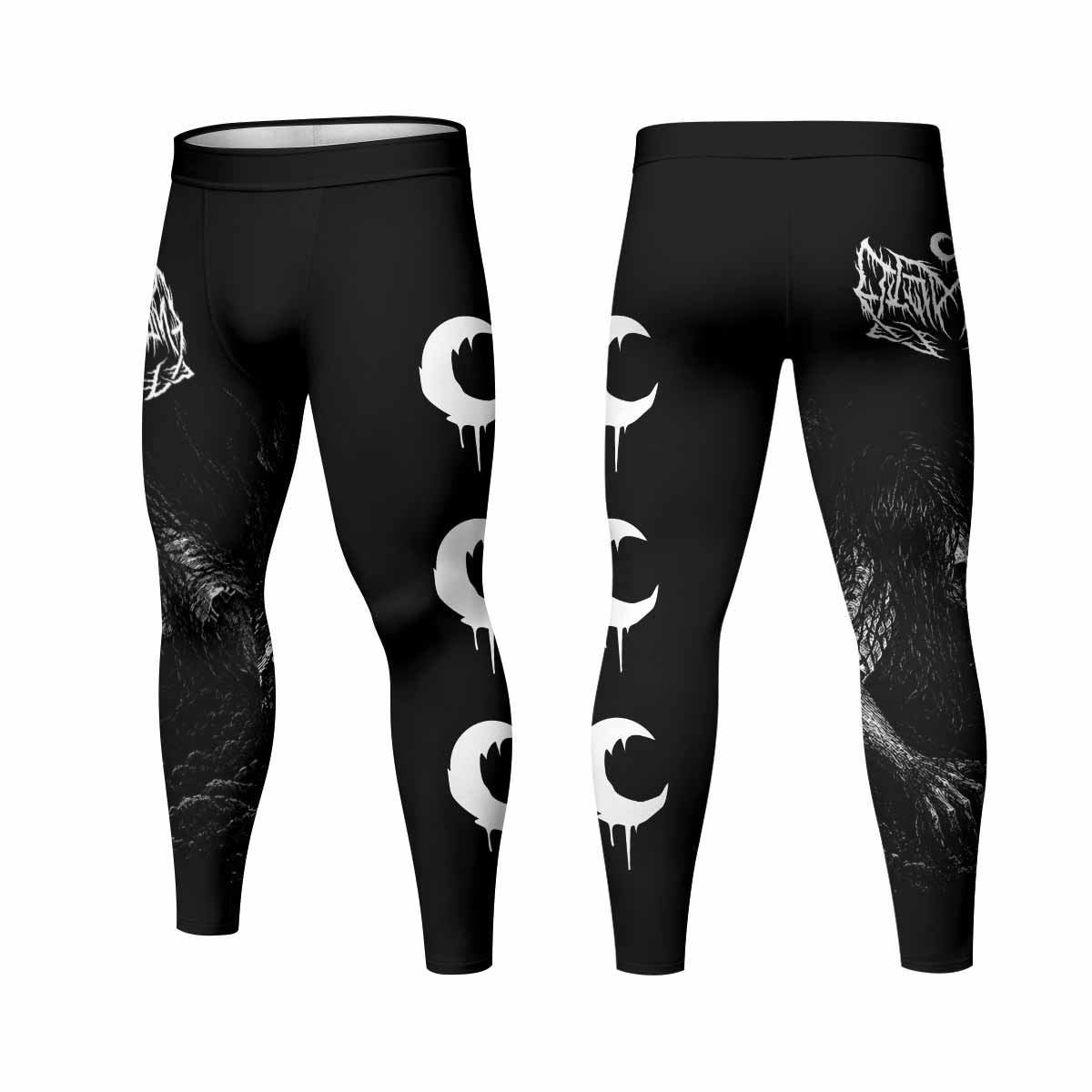 Leviathan Fucking Your Ghost In Chains of Ice Men's Leggings - front and back view