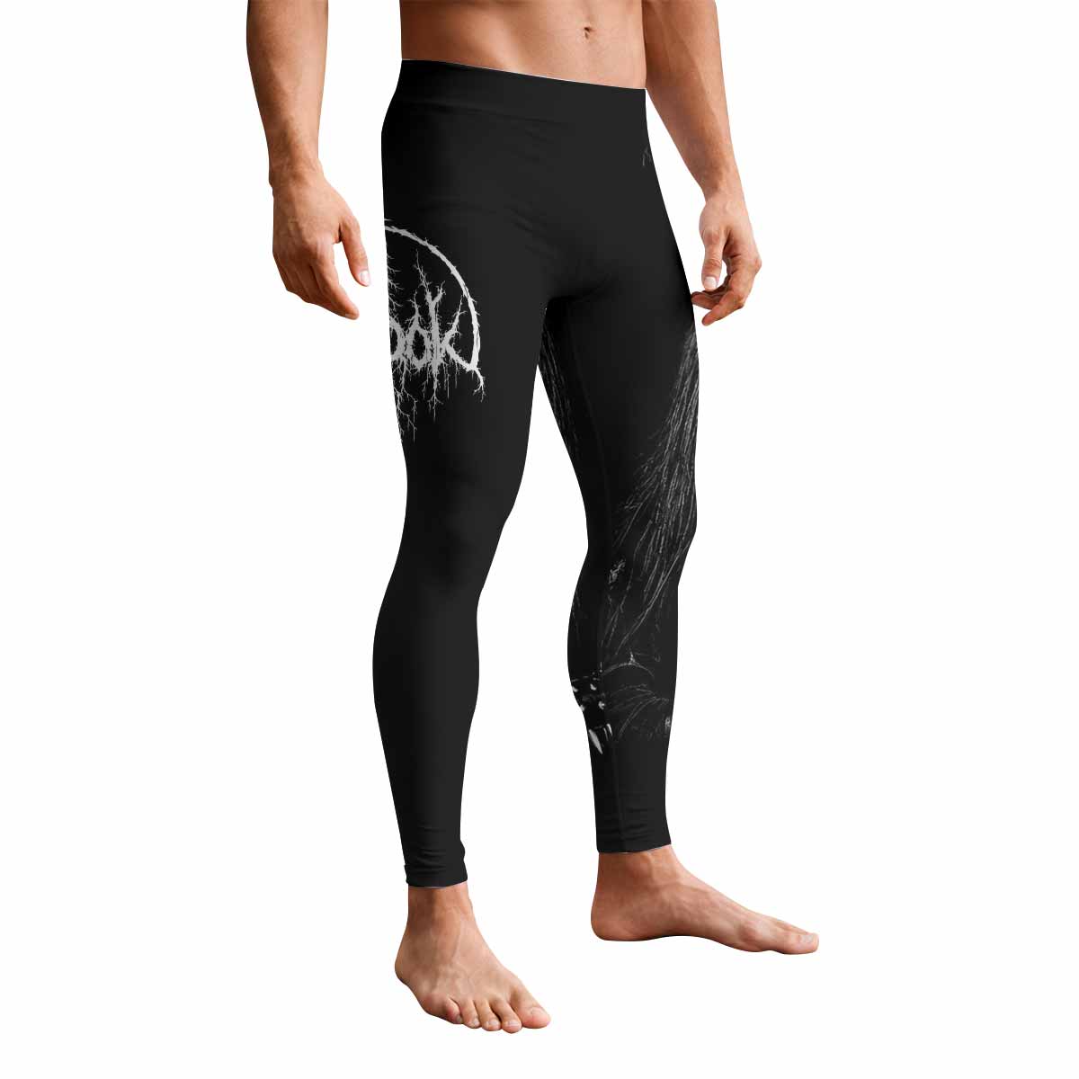 Morok Carpathian Fullmoon Ritual Men's Leggings - front view mockup