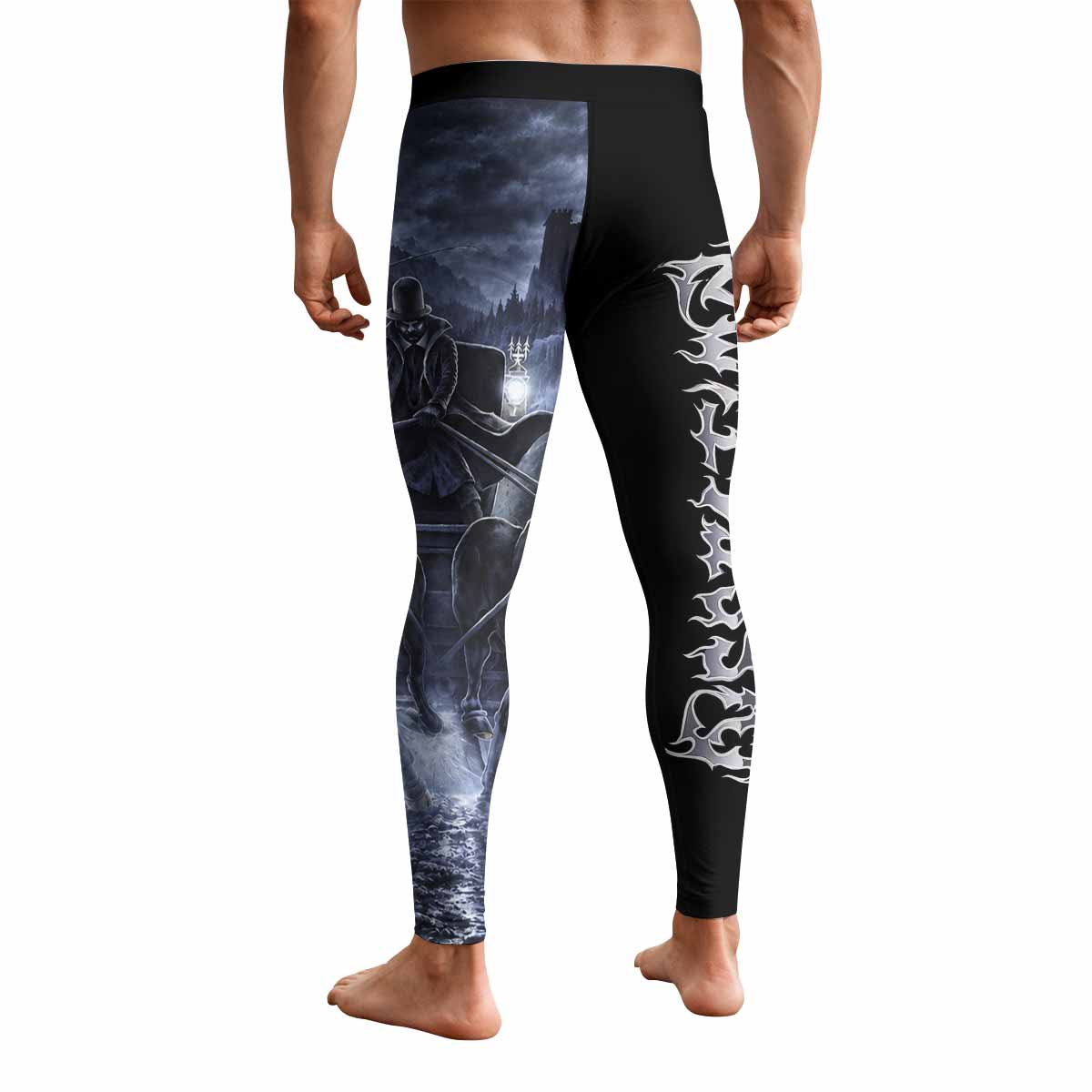 Dissection The Somberlain Men's Leggings - back view mockup