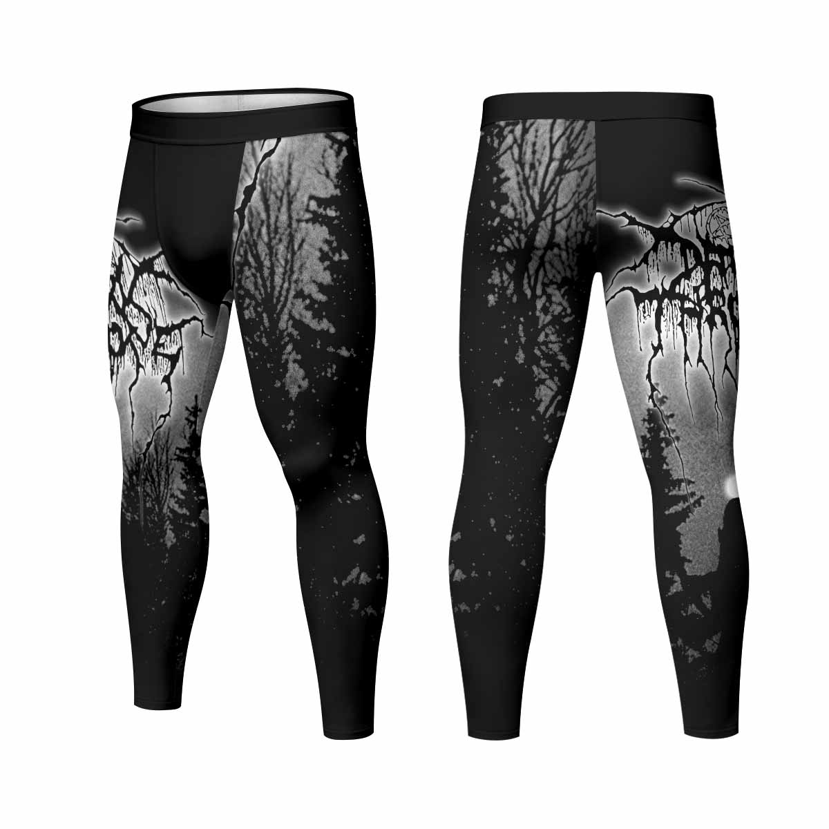Darkthrone Panzerfaust Men's Leggings - front and back view