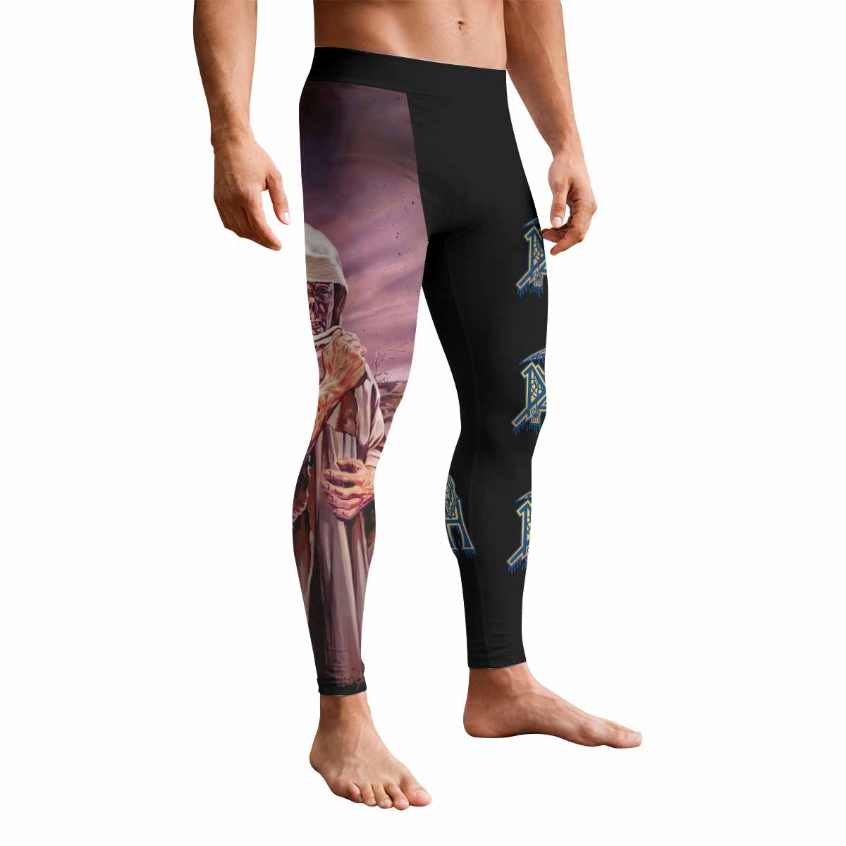 Death Leprosy Men's Leggings - front view mockup