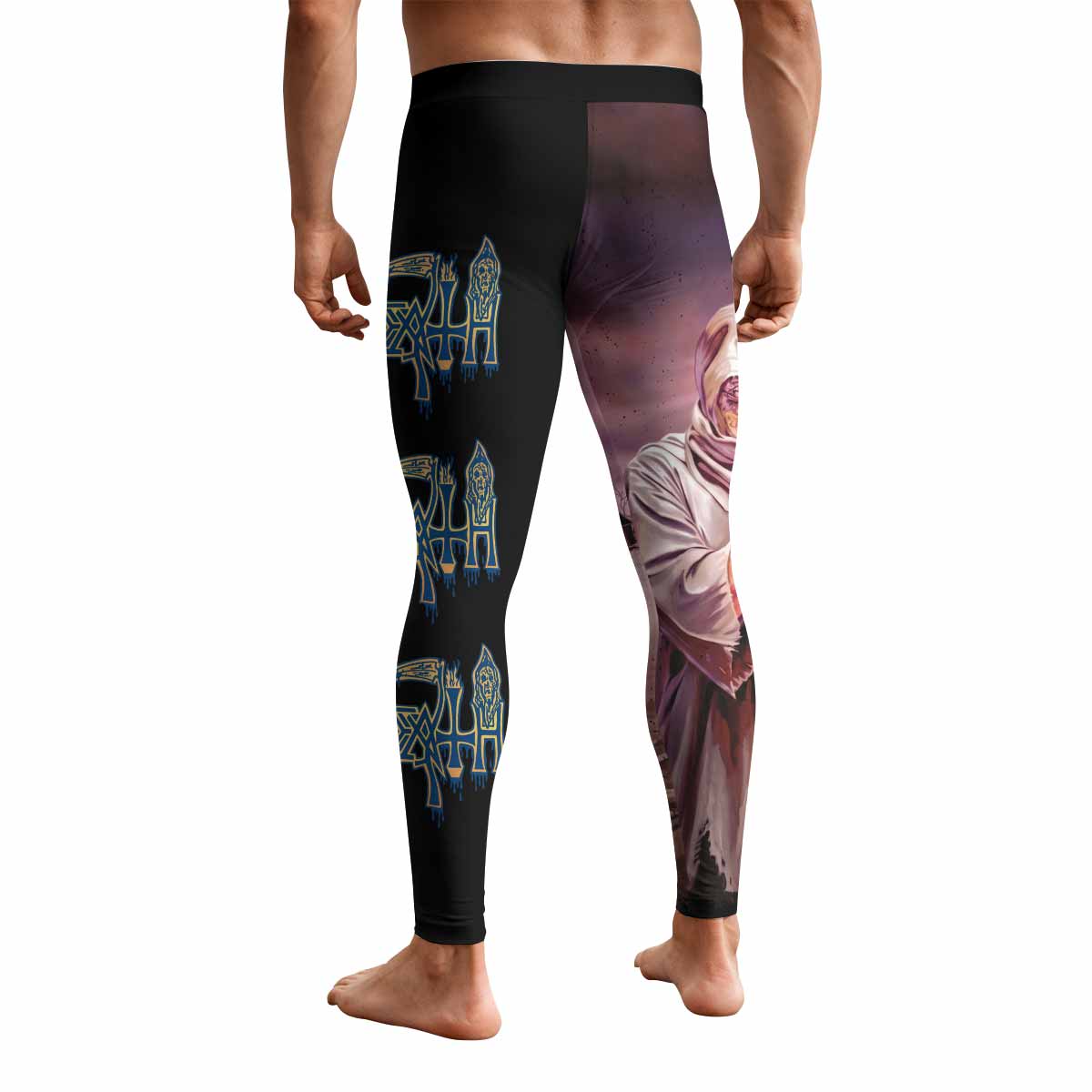 Death Leprosy Men's Leggings - back view mockup