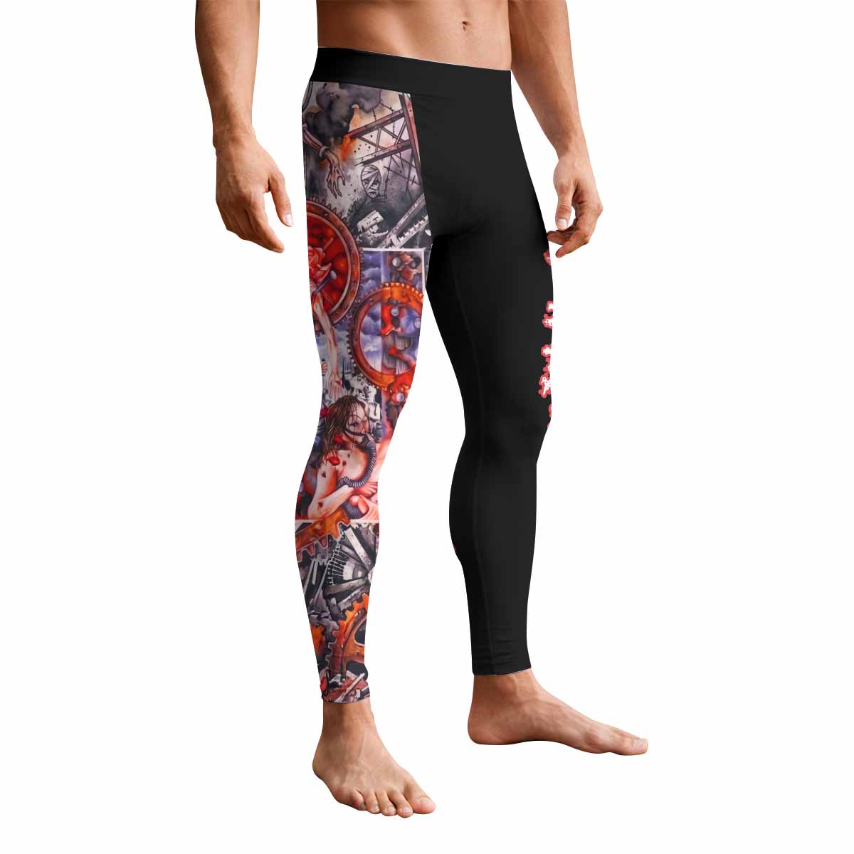 Napalm Death Utopia Banished Men's Leggings - front view mockup