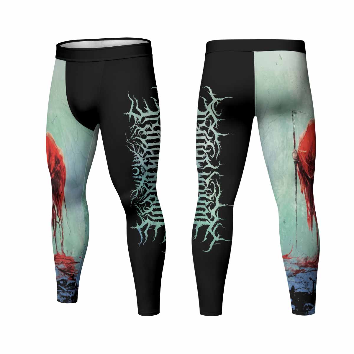 Lorna Shore And I Return To Nothingness Men's Leggings - front and back view