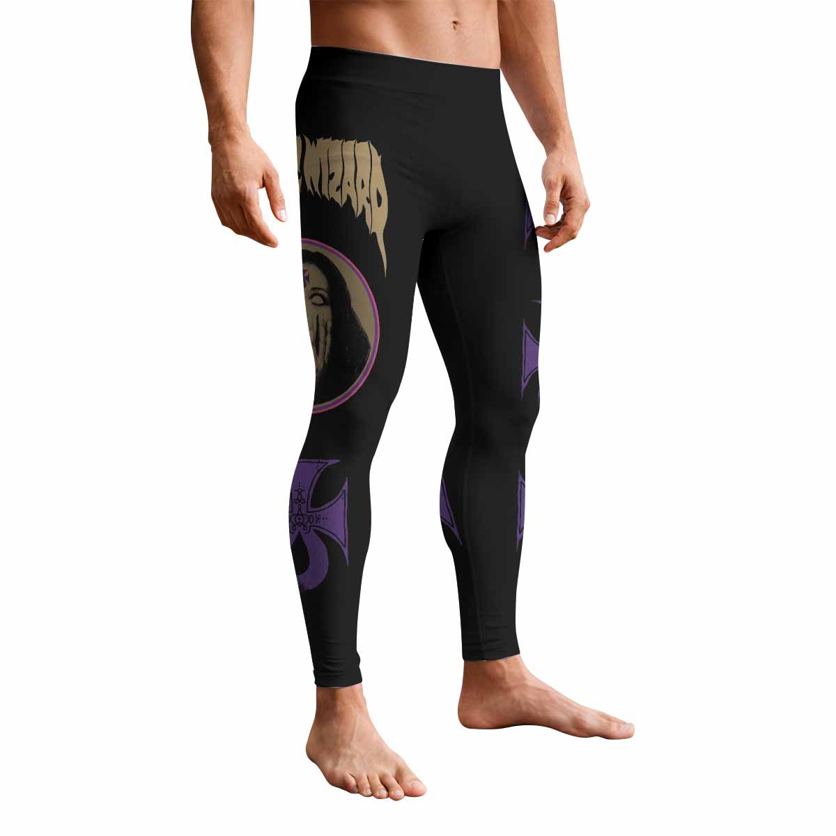 Electric Wizard Let Us Prey Men's Leggings - front view mockup