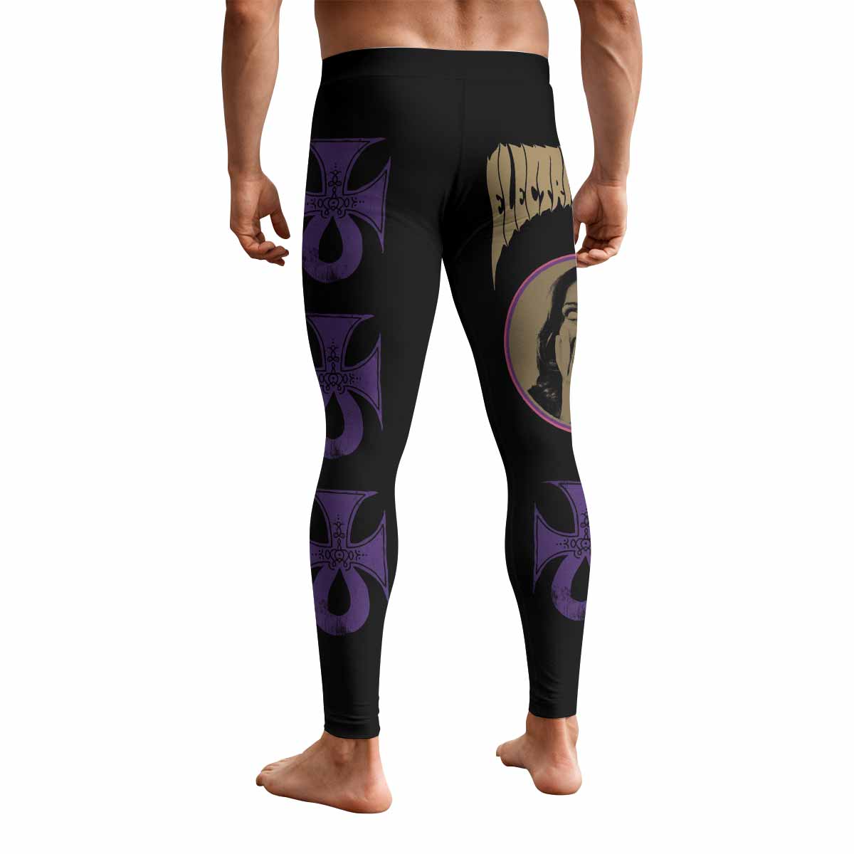 Electric Wizard Let Us Prey Men's Leggings - back view mockup