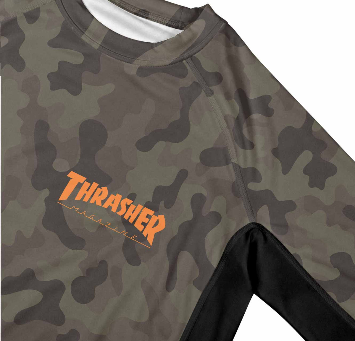 Thrasher Camo Premium Rash Guard Long Sleeve - mockup