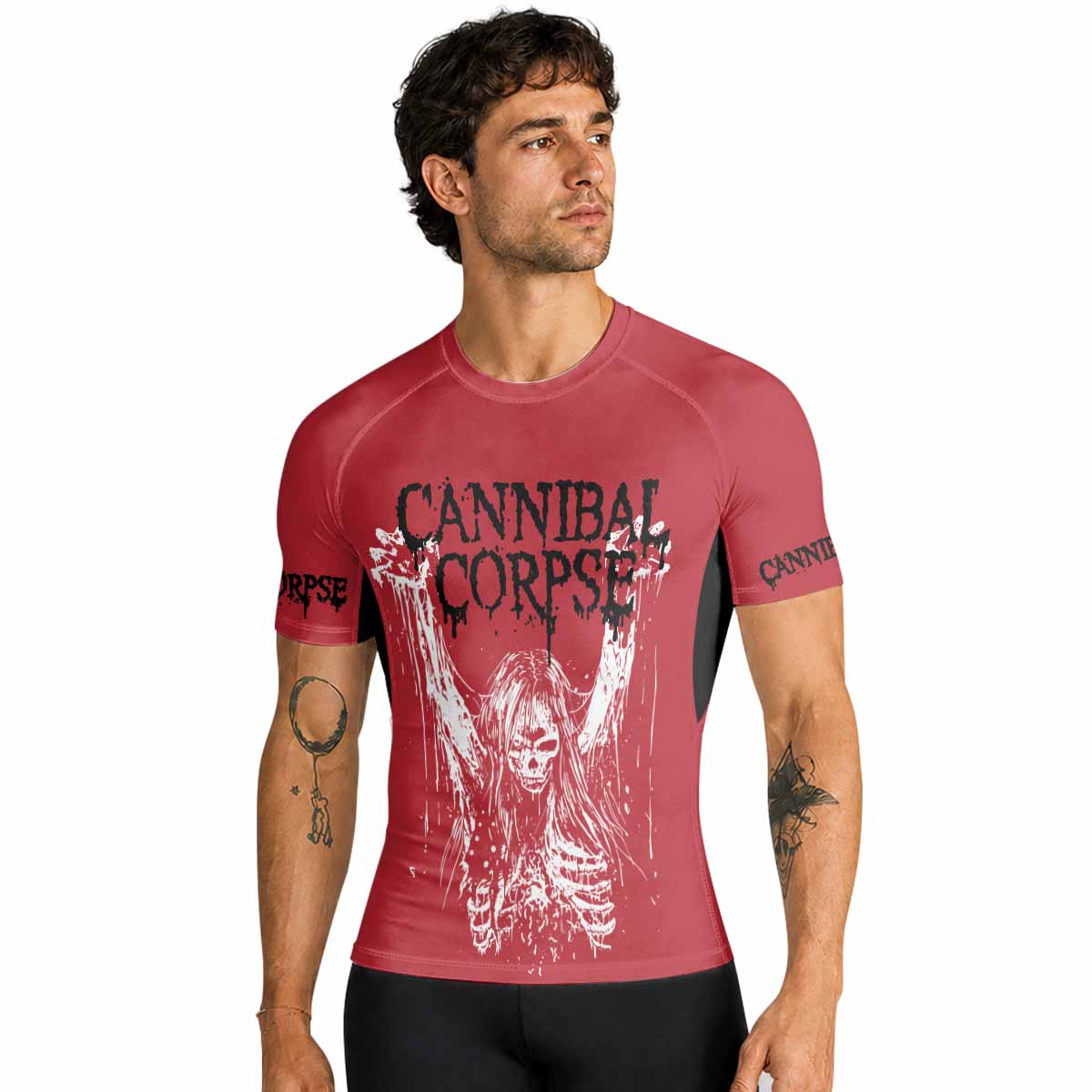 Cannibal Corpse Premium Rash Guard Short Sleeve - men lifestyle view