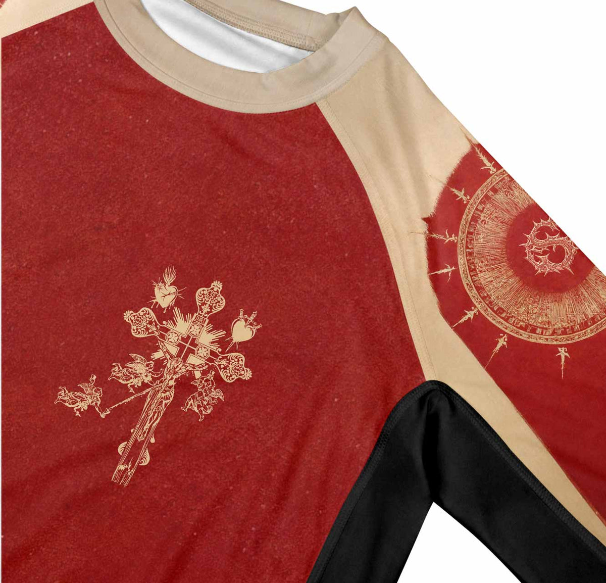 Mother of Sorrows Premium Rash Guard Long Sleeve - mockup
