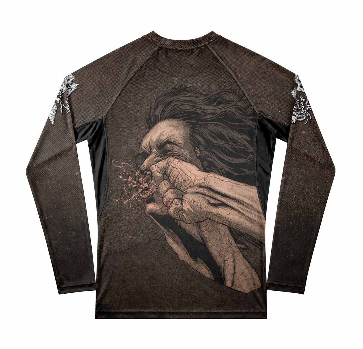 Pantera Vulgar Display Of Control Premium Rash Guard Long Sleeve - back view mockup