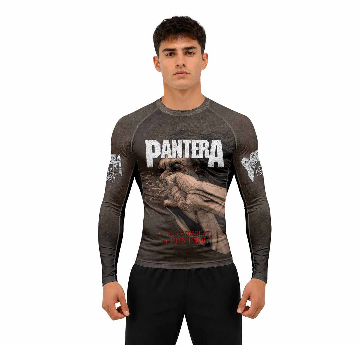 Pantera Vulgar Display Of Control Premium Rash Guard Long Sleeve - men lifestyle view