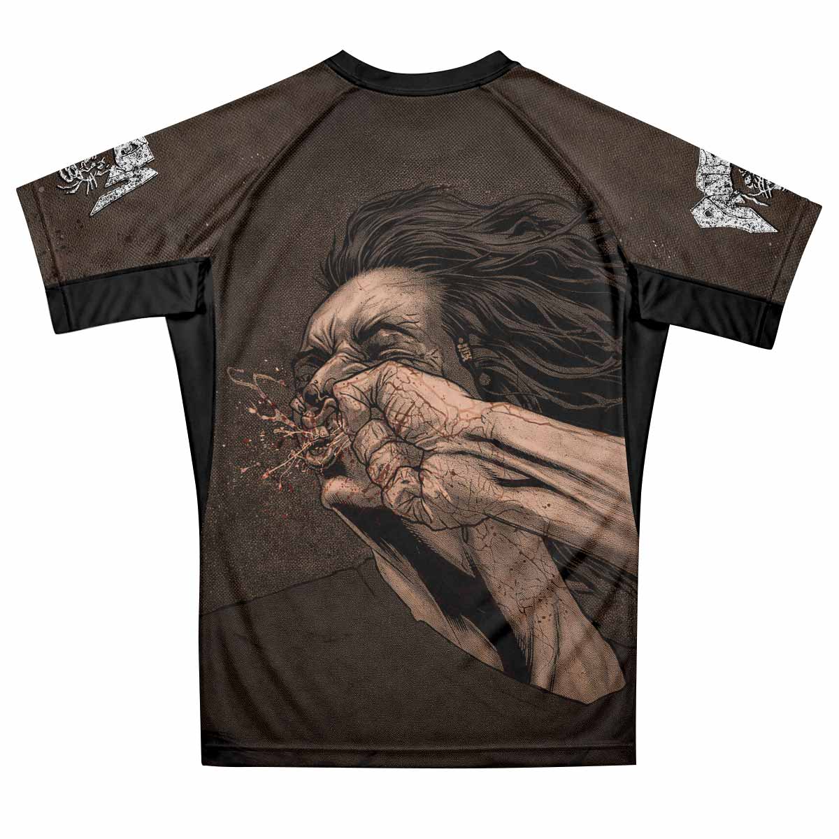 Pantera Vulgar Display Of Control Premium Rash Guard Short Sleeve - back view mockup