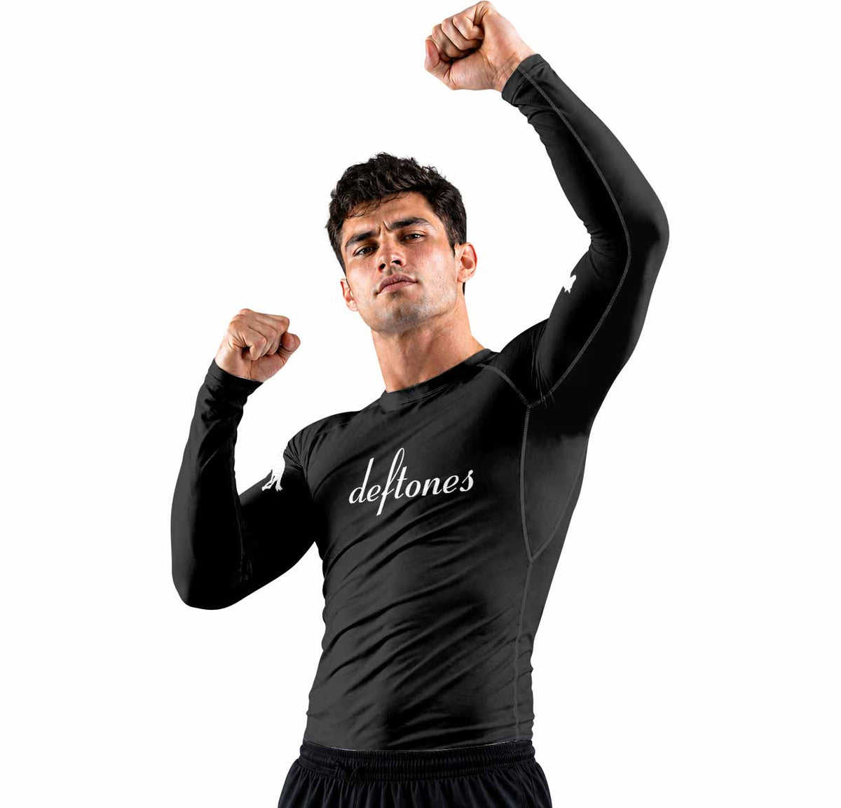 Deftones Cigarette Vintage Premium Rash Guard Long Sleeve - men lifestyle view