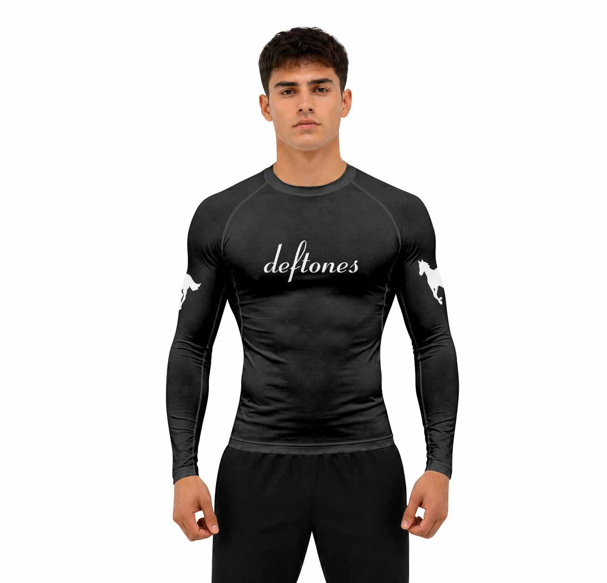 Deftones Cigarette Vintage Premium Rash Guard Long Sleeve - men lifestyle view
