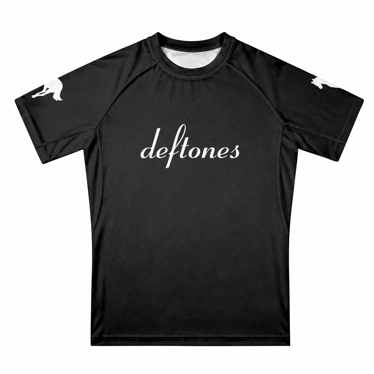 Deftones Cigarette Vintage Premium Rash Guard Short Sleeve - front view mockup