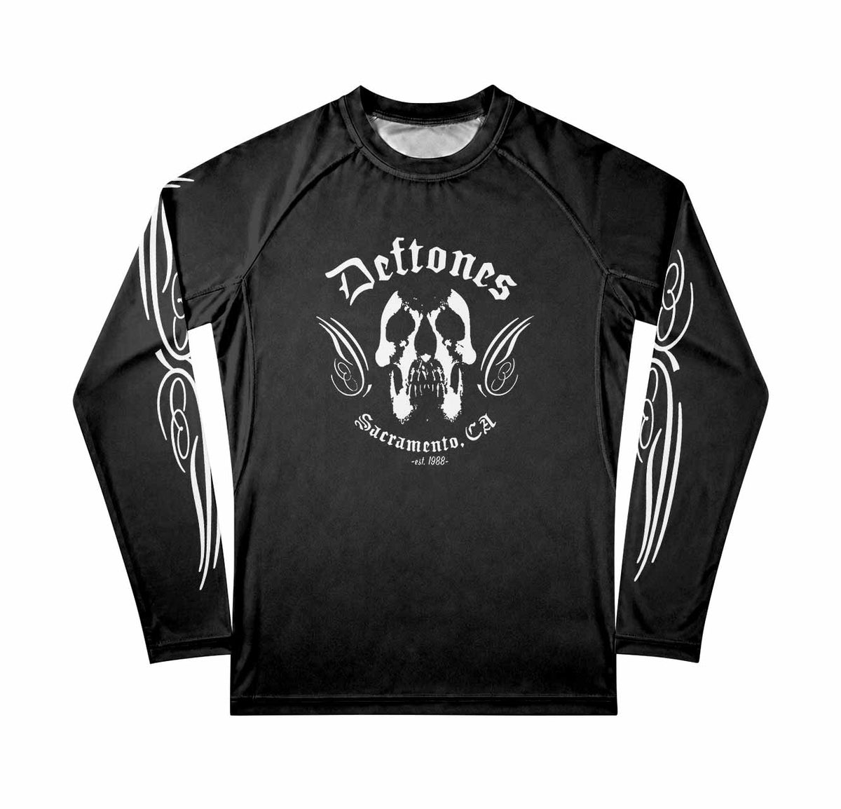 Deftones Sacramento Premium Rash Guard Long Sleeve - front view mockup