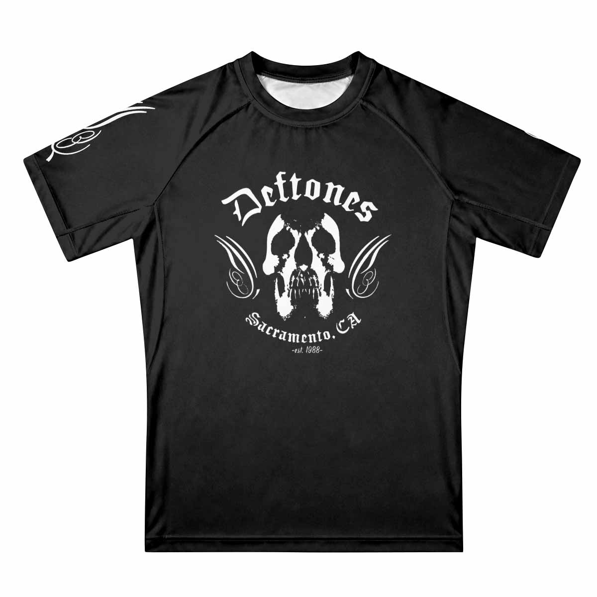 Deftones Sacramento Premium Rash Guard Short Sleeve - front view mockup
