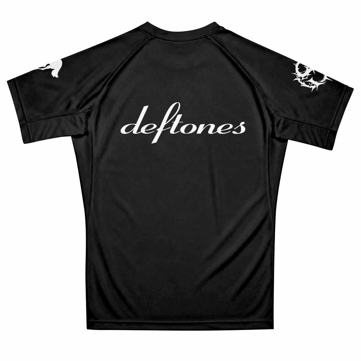 Deftones Around the Fur Premium Rash Guard Short Sleeve - back view mockup