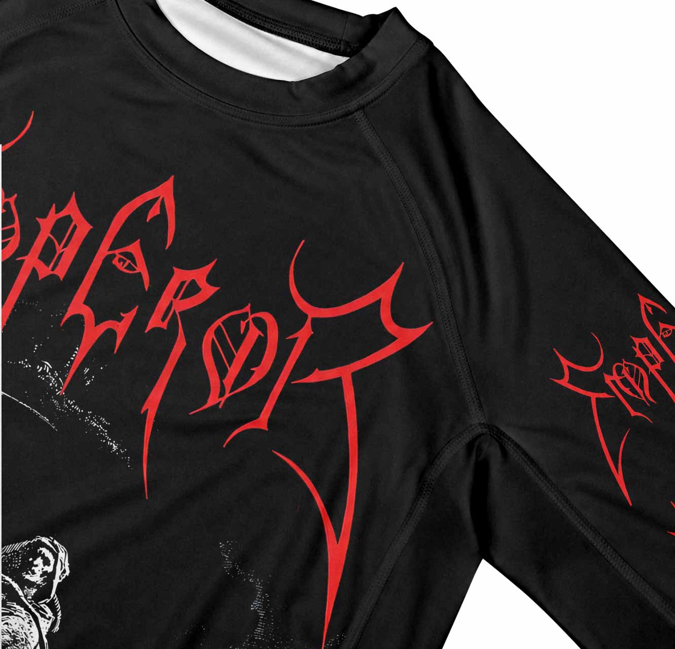 Emperor Wrath of the Tyrant Men's Premium Rash Guard Long Sleeve - mockup