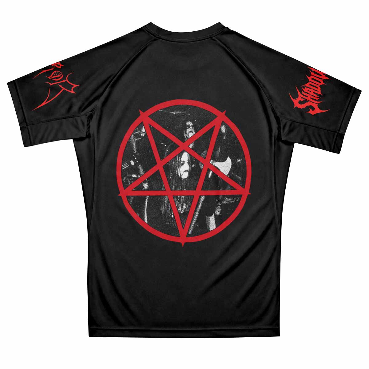 Emperor Wrath of the Tyrant Men's Premium Rash Guard Short Sleeve - back view mockup