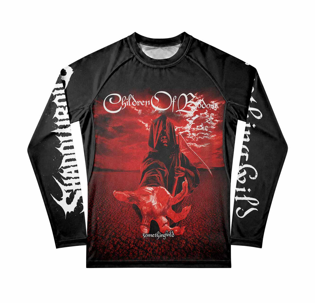 Children of Bodom Something Wild Men's Premium Rash Guard Long Sleeve - front view mockup