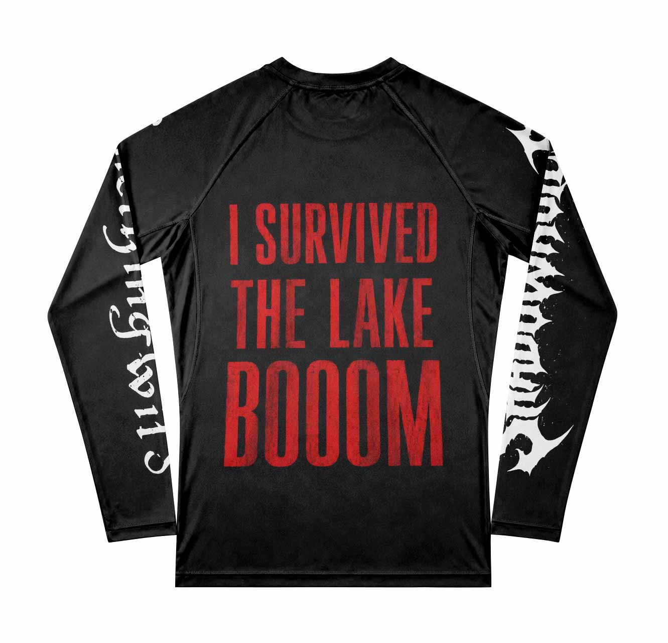 Children of Bodom Something Wild Men's Premium Rash Guard Long Sleeve - back view mockup