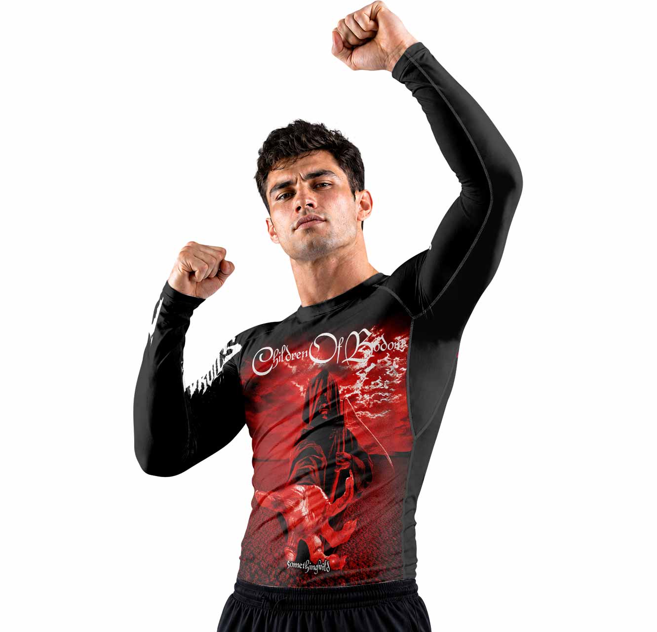 Children of Bodom Something Wild Men's Premium Rash Guard Long Sleeve - lifestyle view