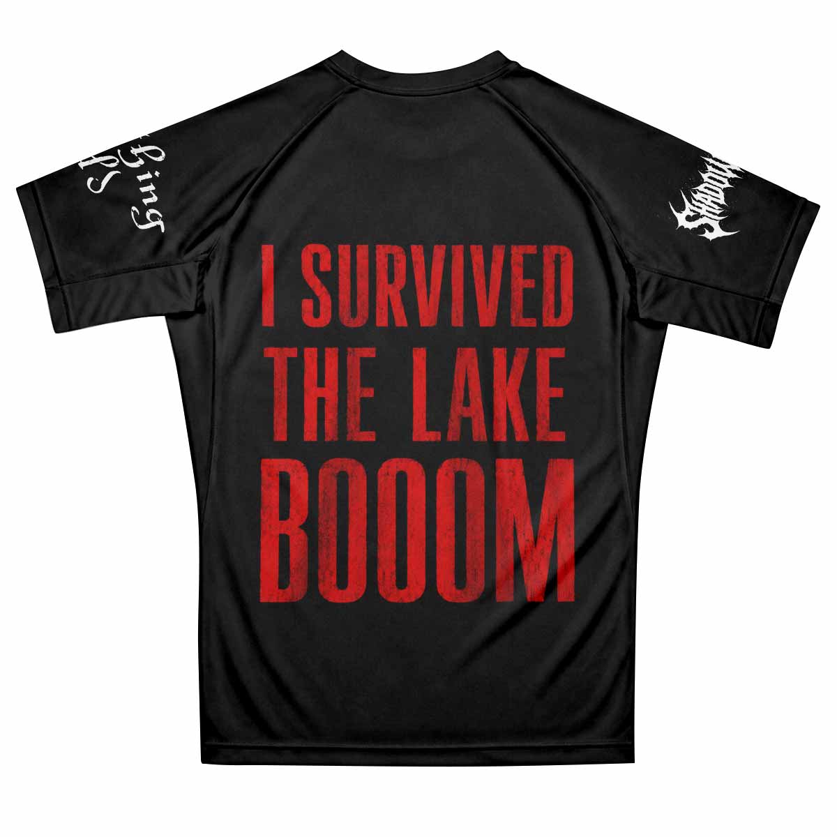 Children of Bodom Something Wild Men's Premium Rash Guard Short Sleeve - back view mockup