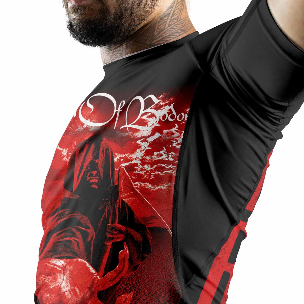 Children of Bodom Something Wild Men's Premium Rash Guard Short Sleeve - lifestyle view