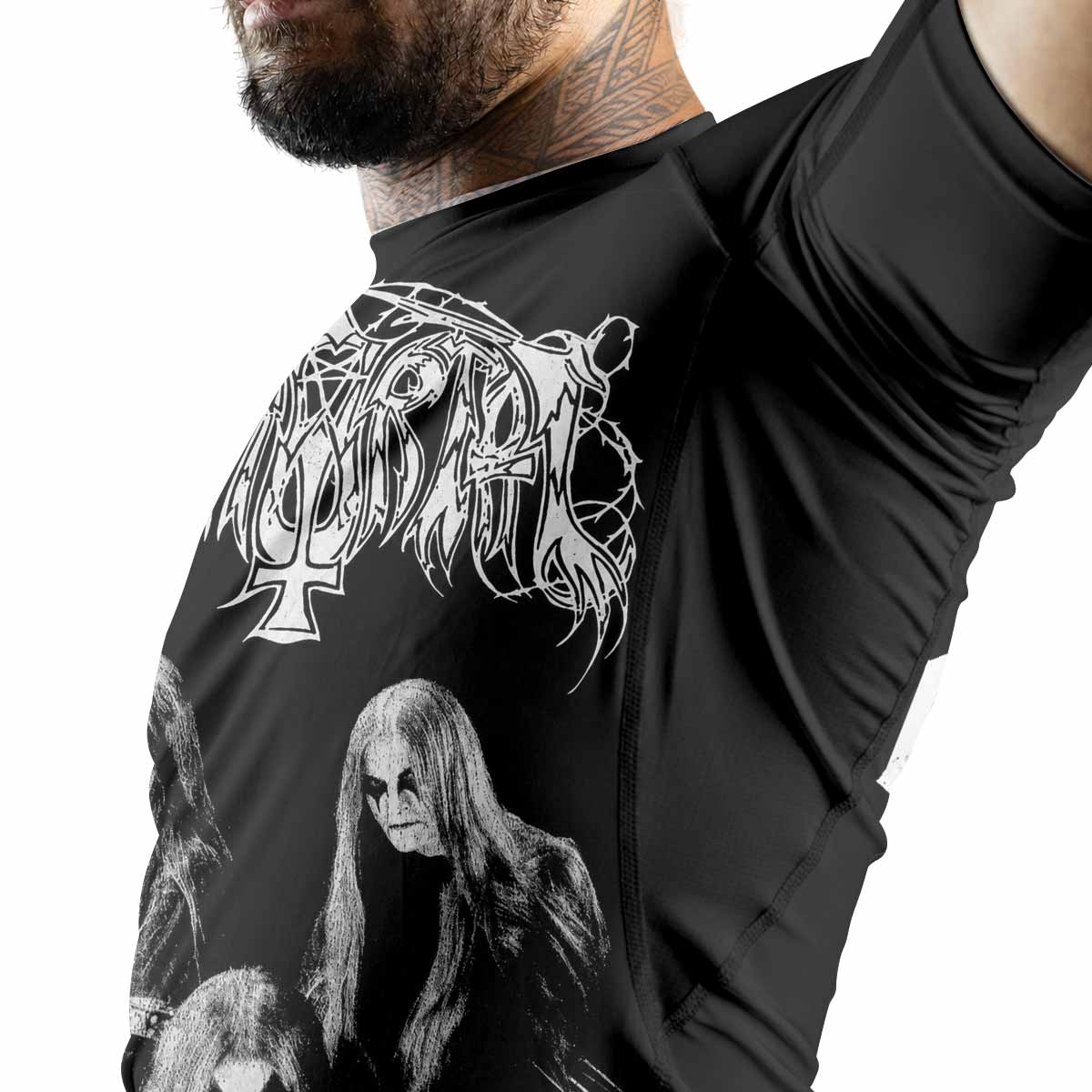 Immortal Pure Holocaust Men's Premium Rash Guard Short Sleeve - lifestyle view