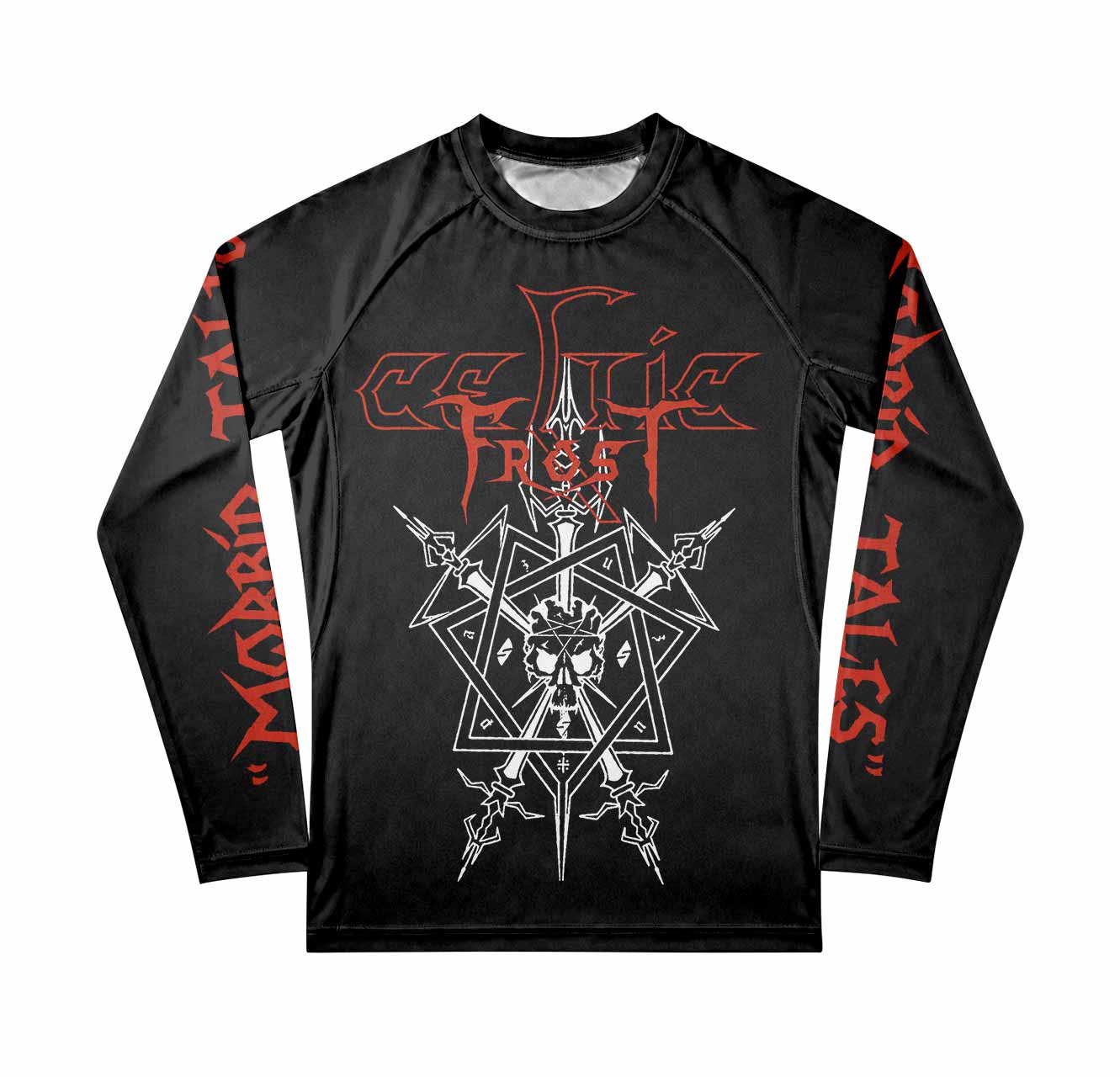 Celtic Frost Morbid Tales Sigil Men's Premium Rash Guard Long Sleeve - front view mockup