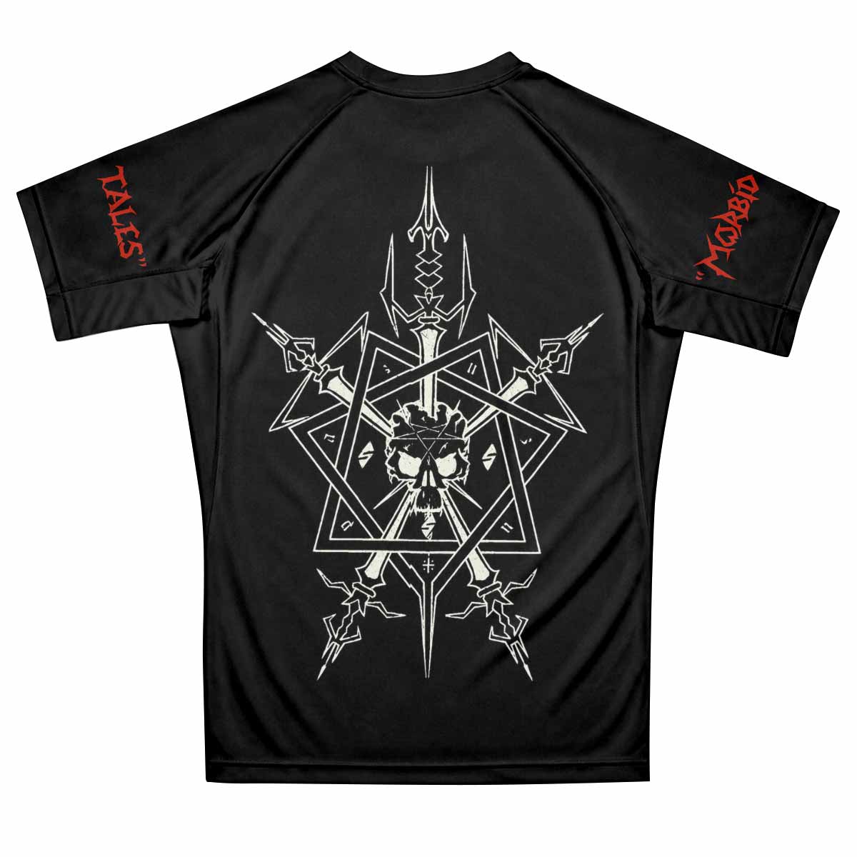 Celtic Frost Morbid Tales Sigil Men's Premium Rash Guard Short Sleeve - back view mockup