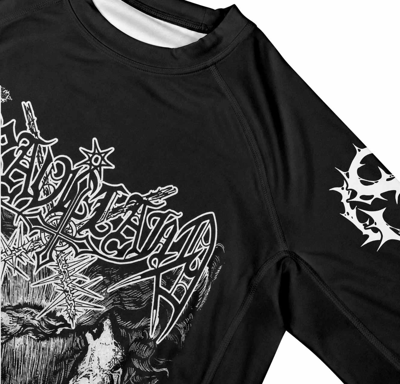 Graveland Carpathian Wolves Men's Premium Rash Guard Long Sleeve - mockup