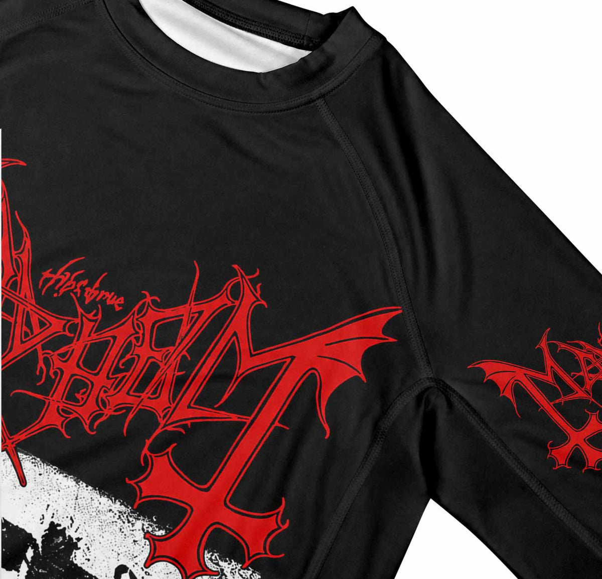 Mayhem Deathcrush No Fun No Core No Mosh No Trends Premium Rash Guard Long Sleeve - mockup