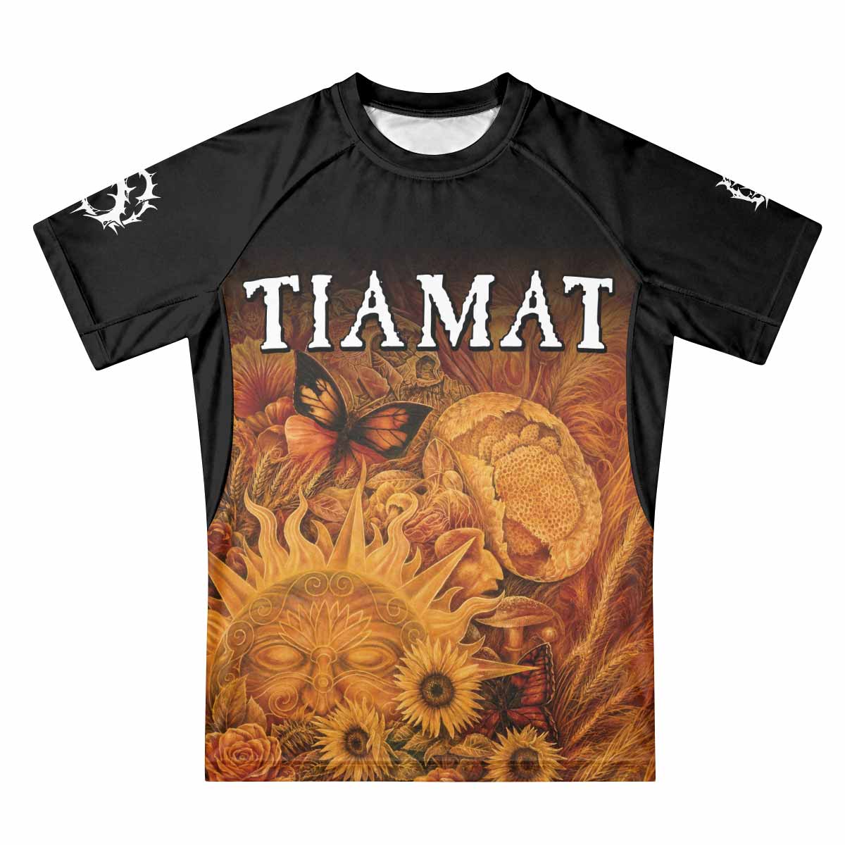 Tiamat Spiritual Sun Premium Rash Guard Short Sleeve - front view mockup