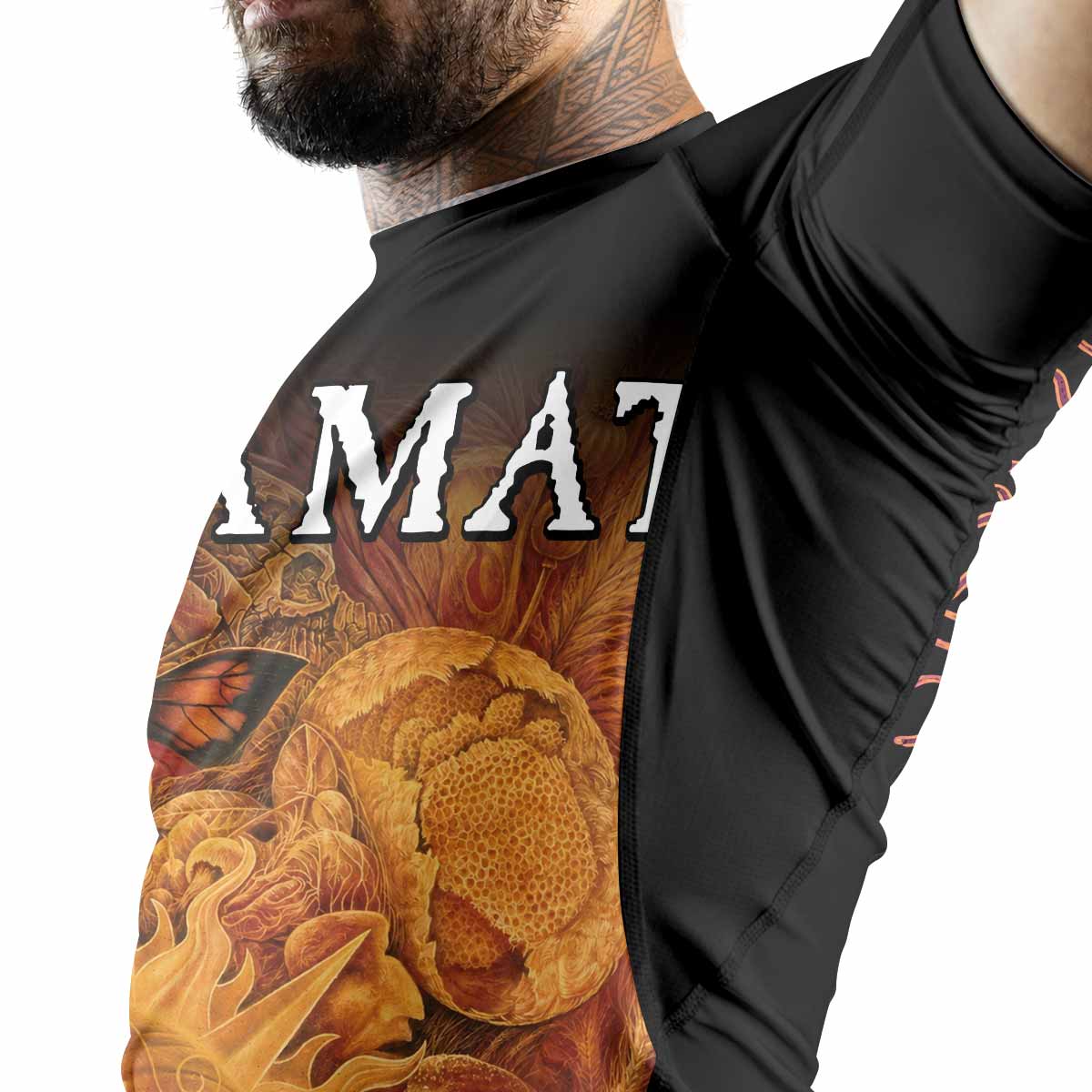 Tiamat Spiritual Sun Premium Rash Guard Short Sleeve - men lifestyle view