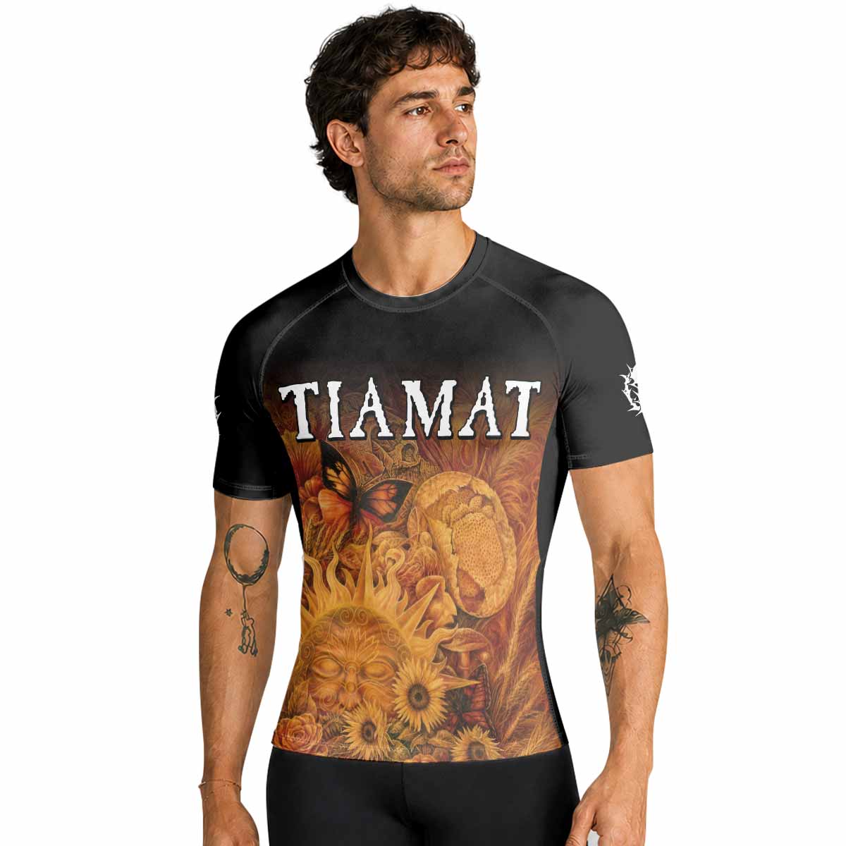 Tiamat Spiritual Sun Premium Rash Guard Short Sleeve - men lifestyle view