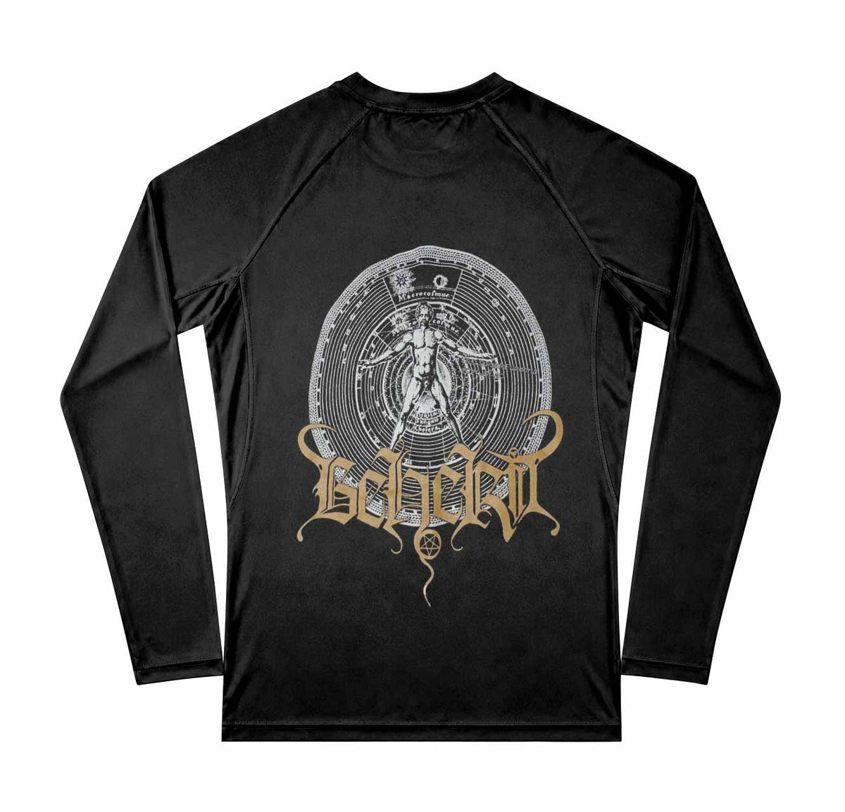 Beherit Drawing Down the Moon Premium Rash Guard Long Sleeve - back view mockup