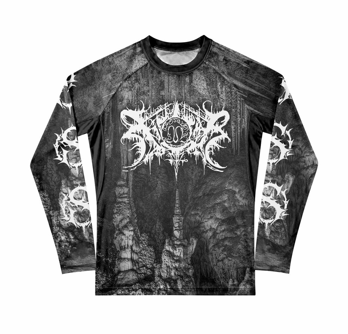 Xasthur Nocturnal Poisoning Premium Rash Guard Long Sleeve - front view mockup